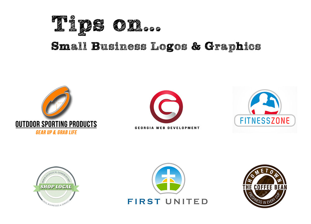 image of colorful small business logos and graphics georgia web development
