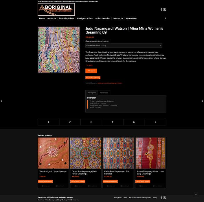 image of aboriginal-Ancient-Art-Australia-featured-project-product-page-2020-georgia-web-development